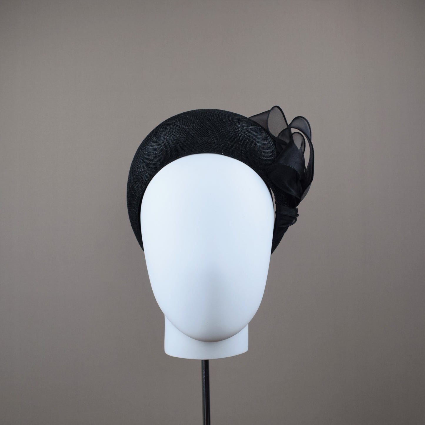 Black Straw Wedding Guest Headband