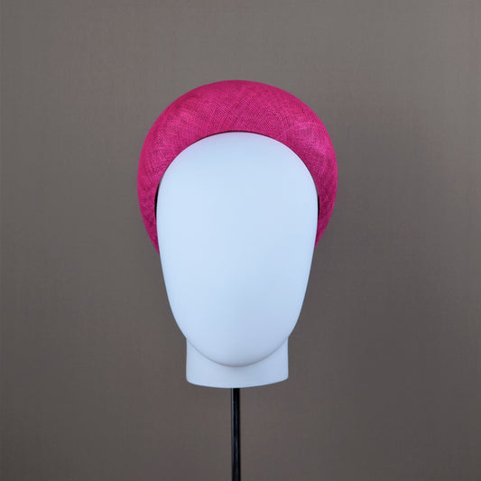 Cerise Pink Straw Wedding Guest Headband