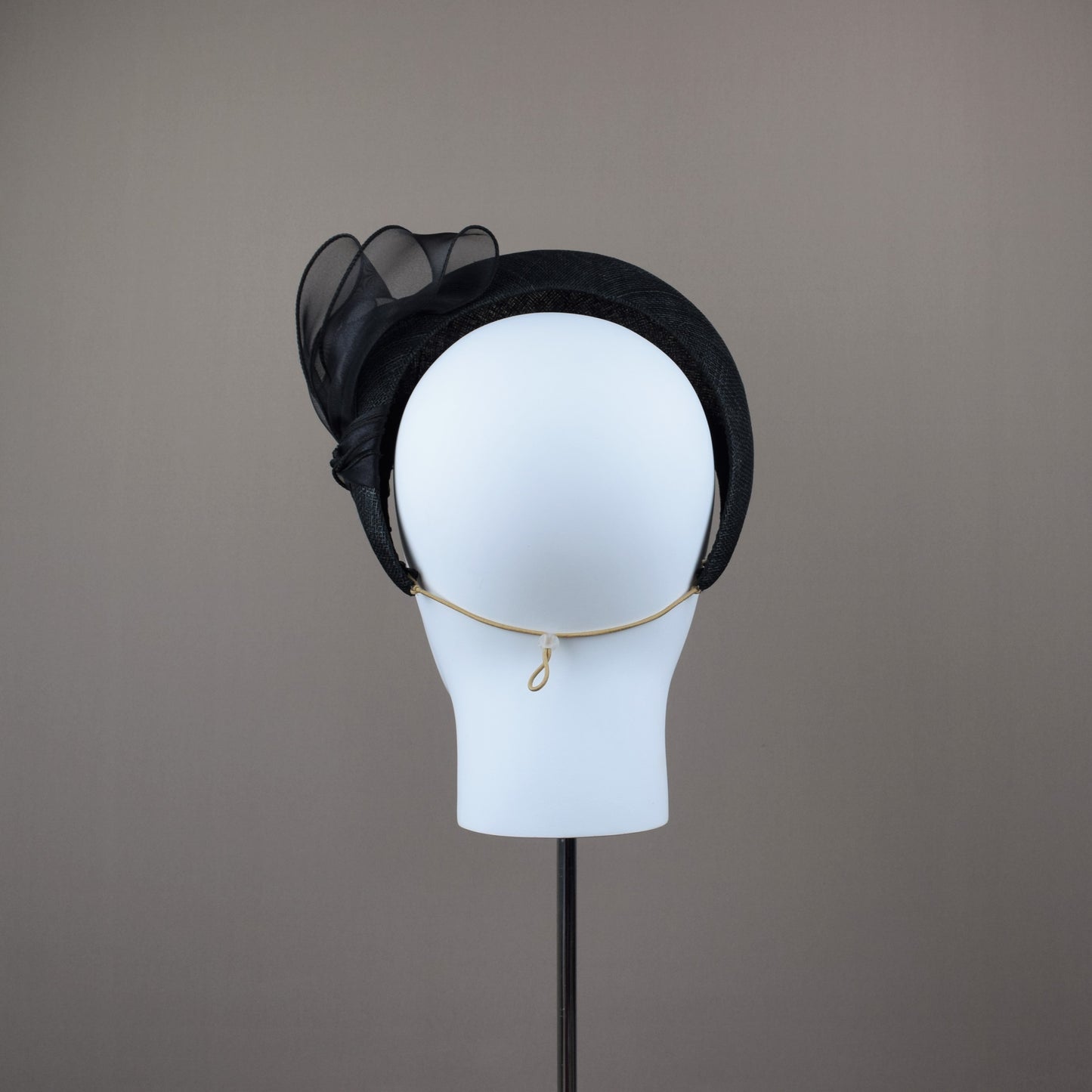 Black Straw Wedding Guest Headband