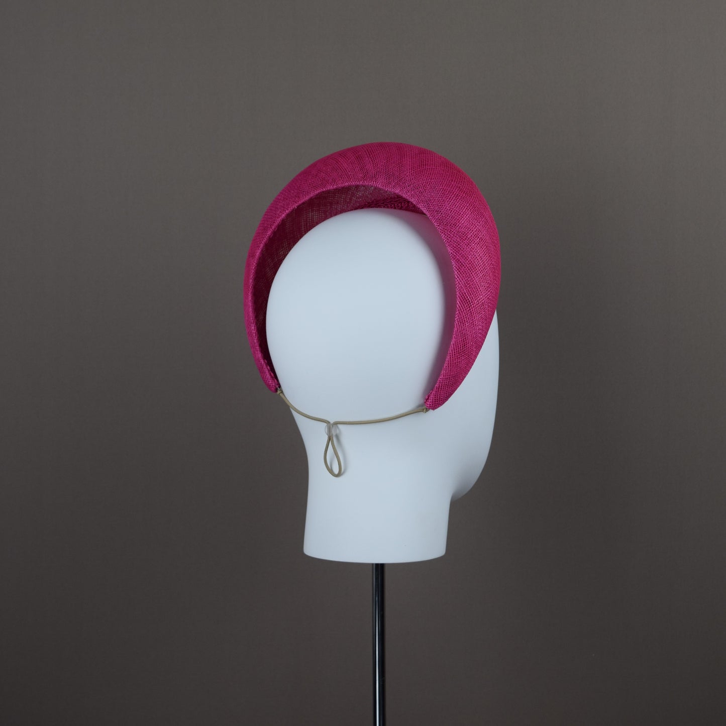 Cerise Pink Straw Wedding Guest Headband