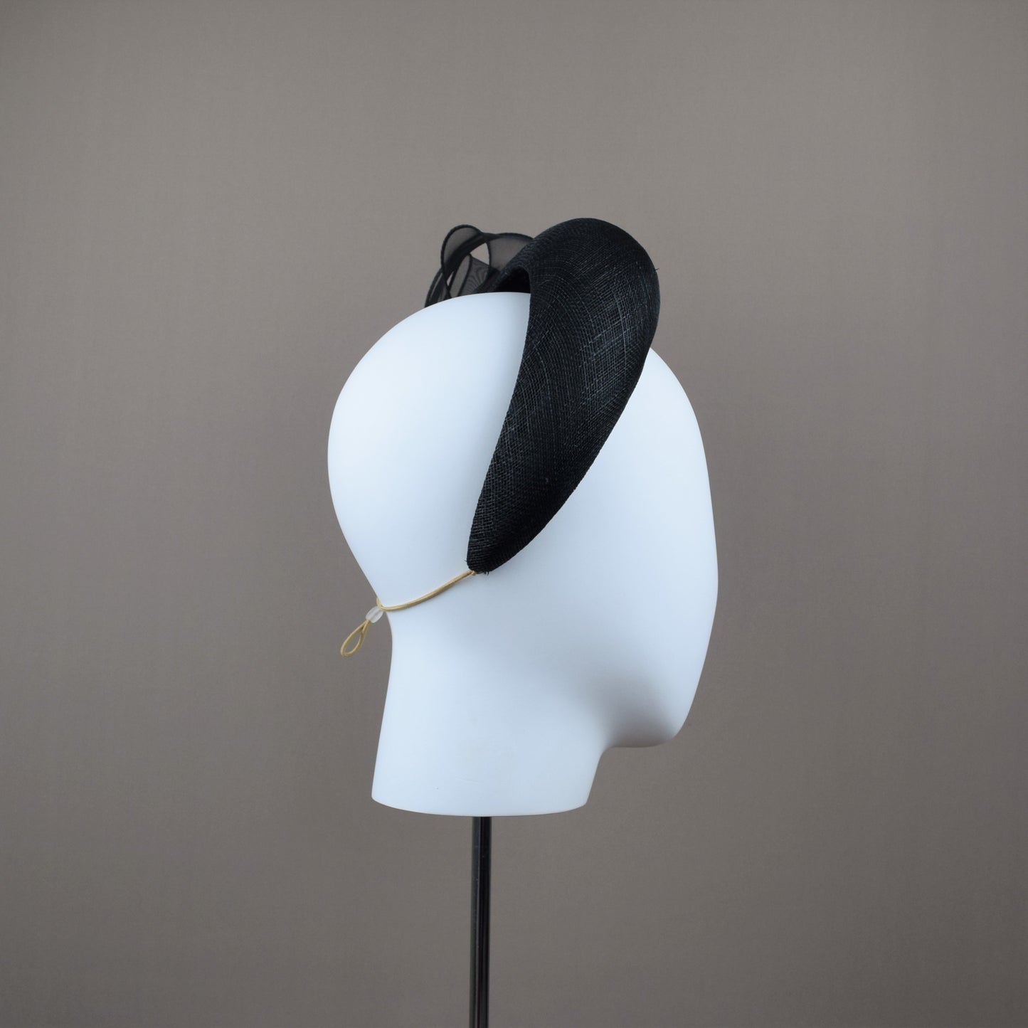 Black Straw Wedding Guest Headband