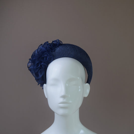 Light Navy Ruffle Headband