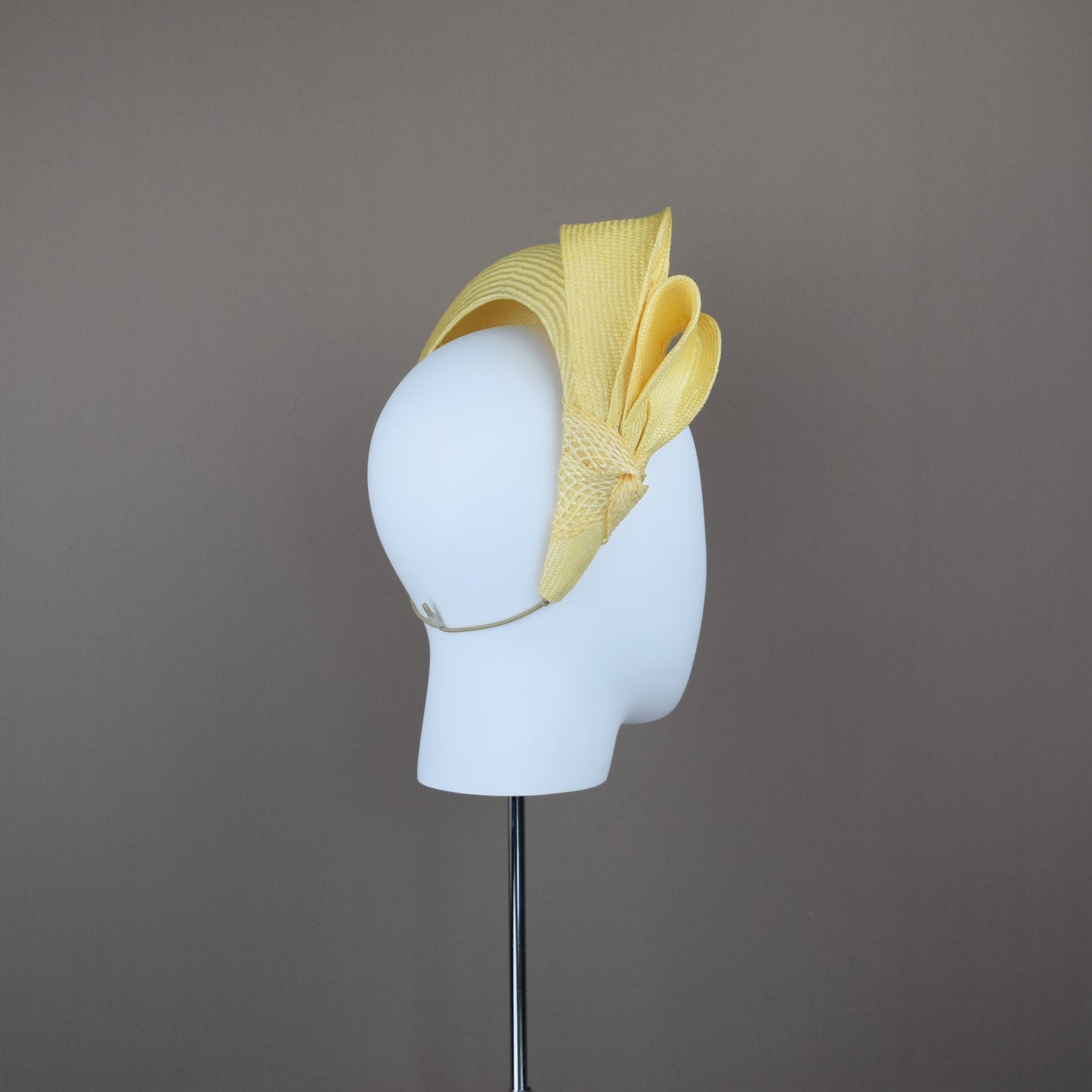 Primrose Yellow Straw Wedding Guest Headband