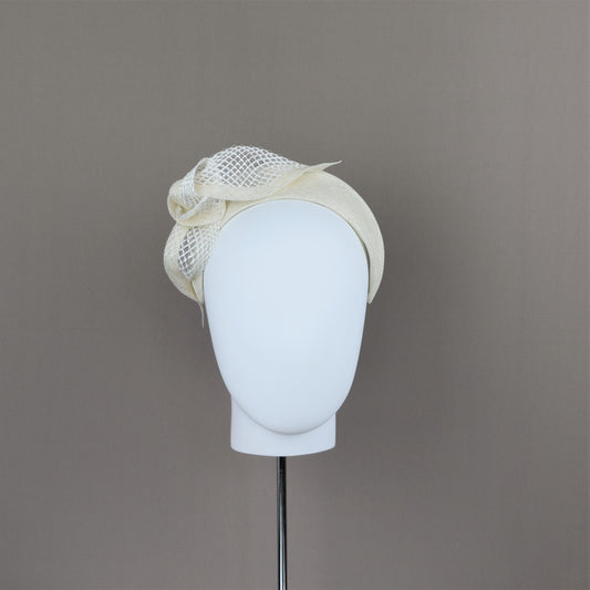 Ivory Straw Wedding Guest Headband