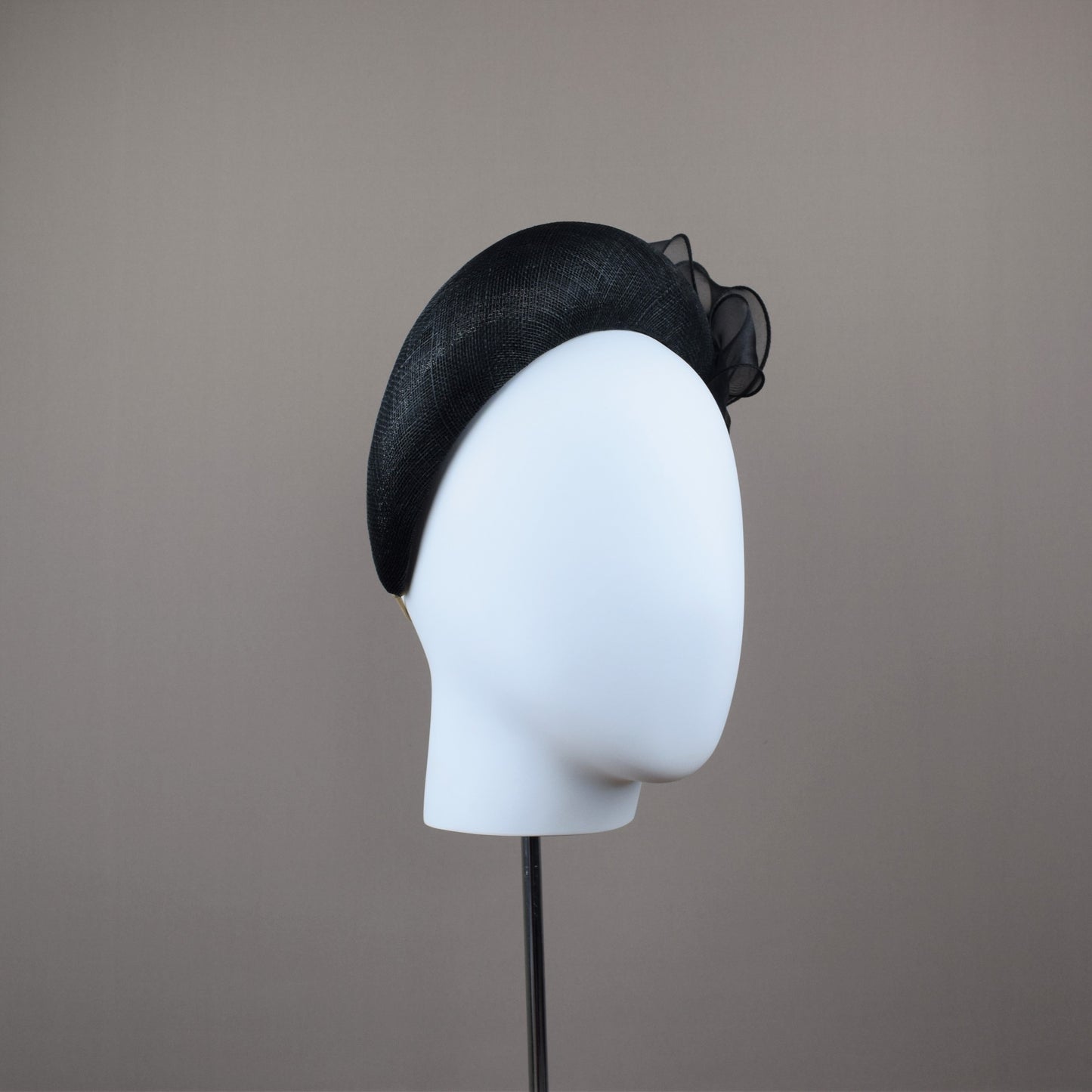 Black Straw Wedding Guest Headband