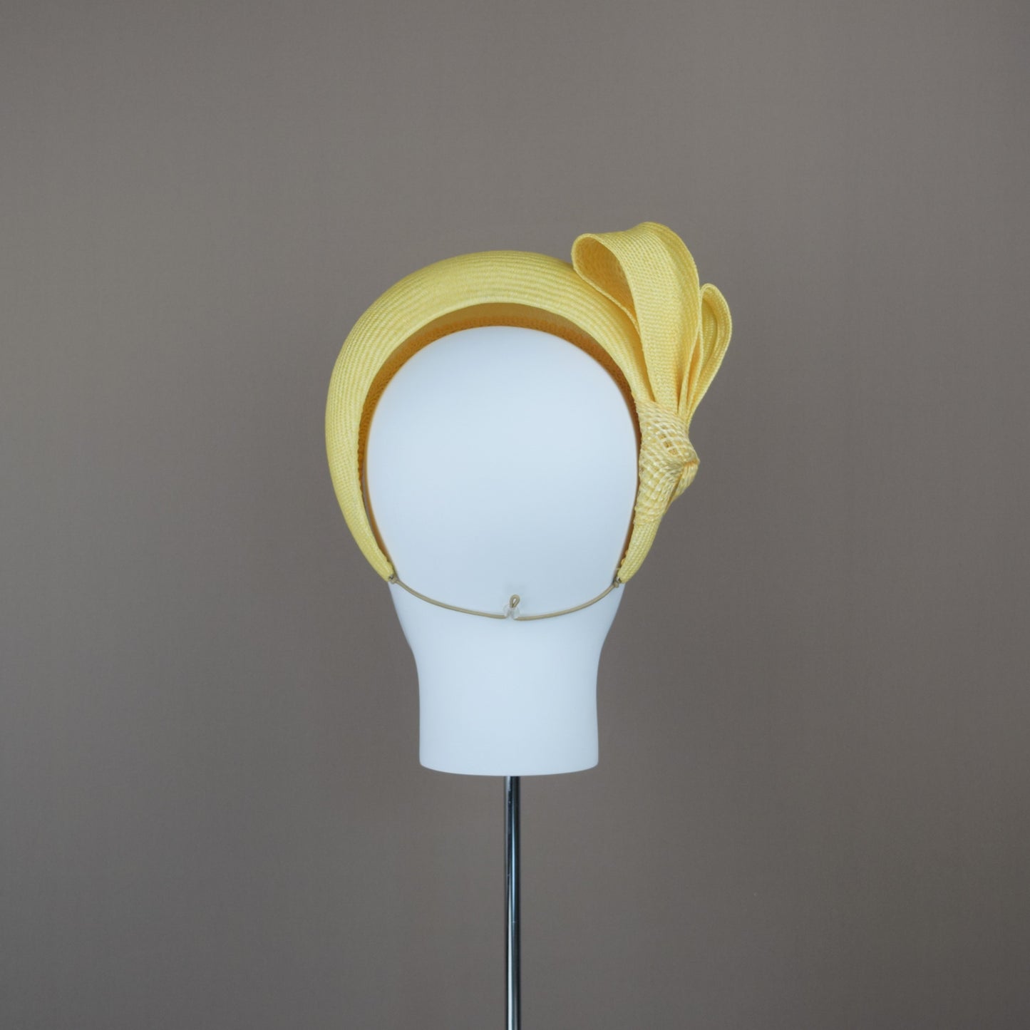 Primrose Yellow Straw Wedding Guest Headband