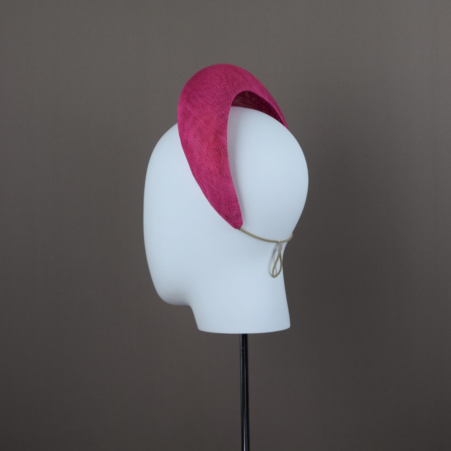 Cerise Pink Straw Wedding Guest Headband