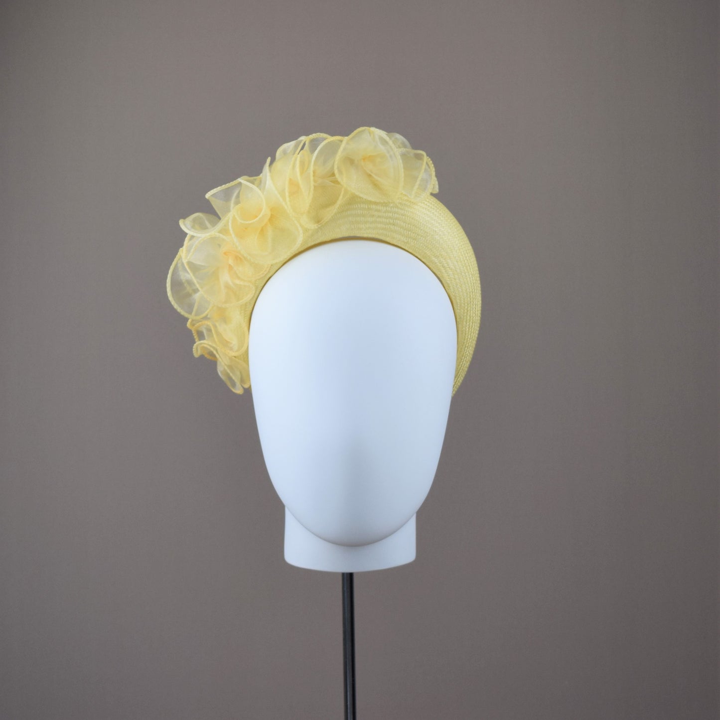 Primrose Yellow Straw Wedding Guest Headband