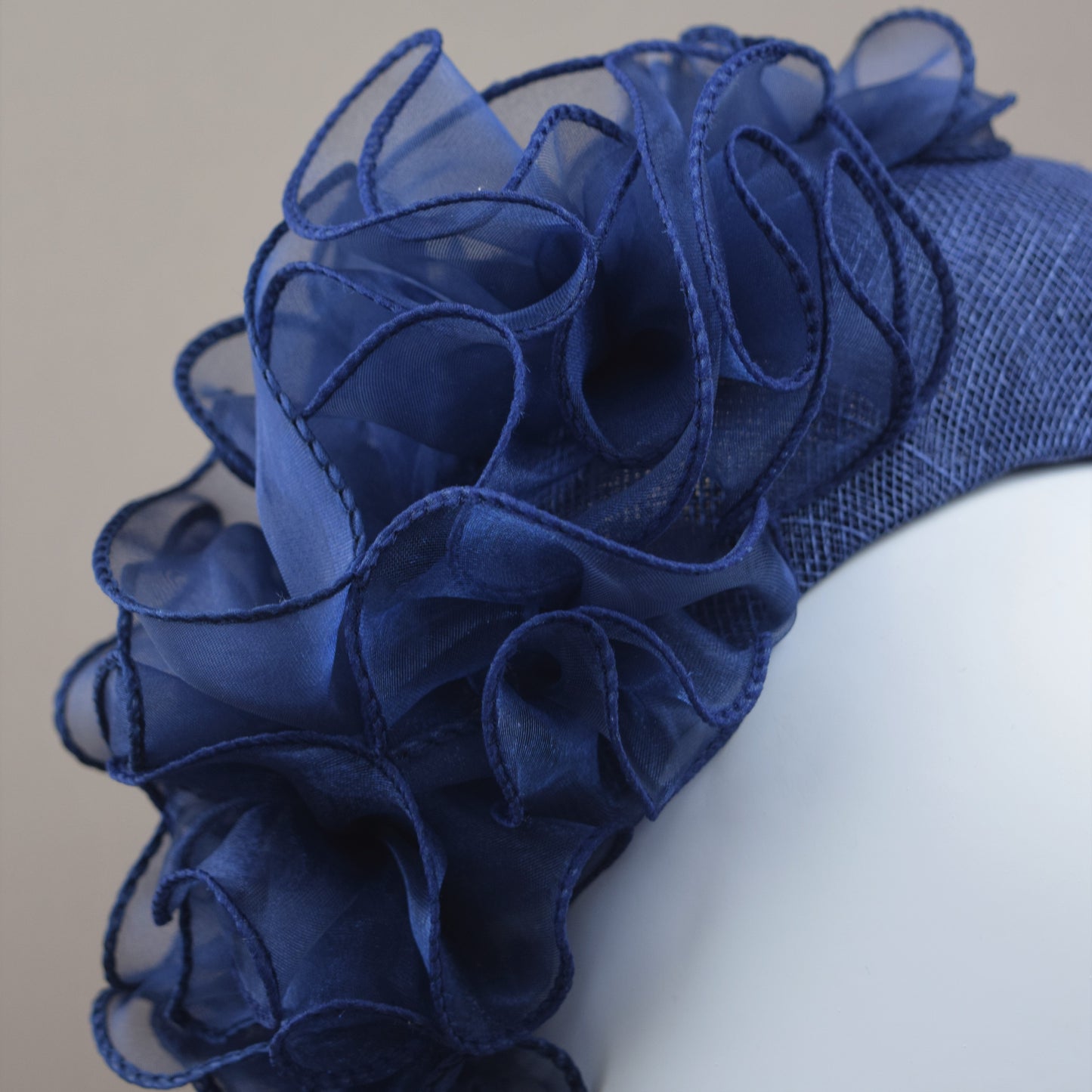 Light Navy Ruffle Headband