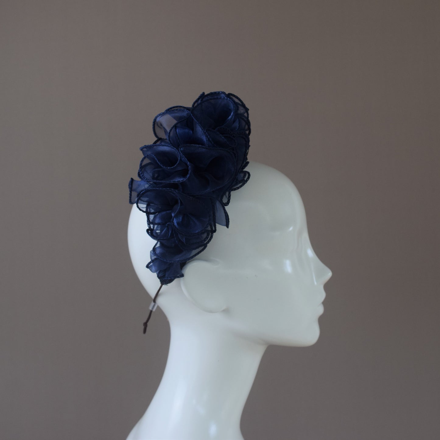 Light Navy Ruffle Headband