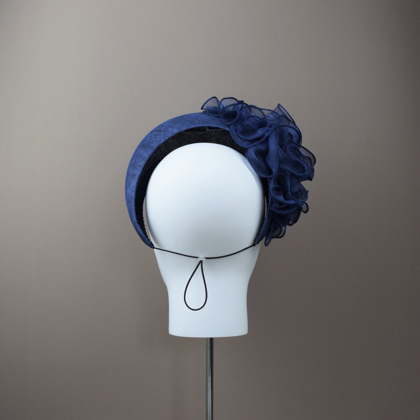 Light Navy Ruffle Headband