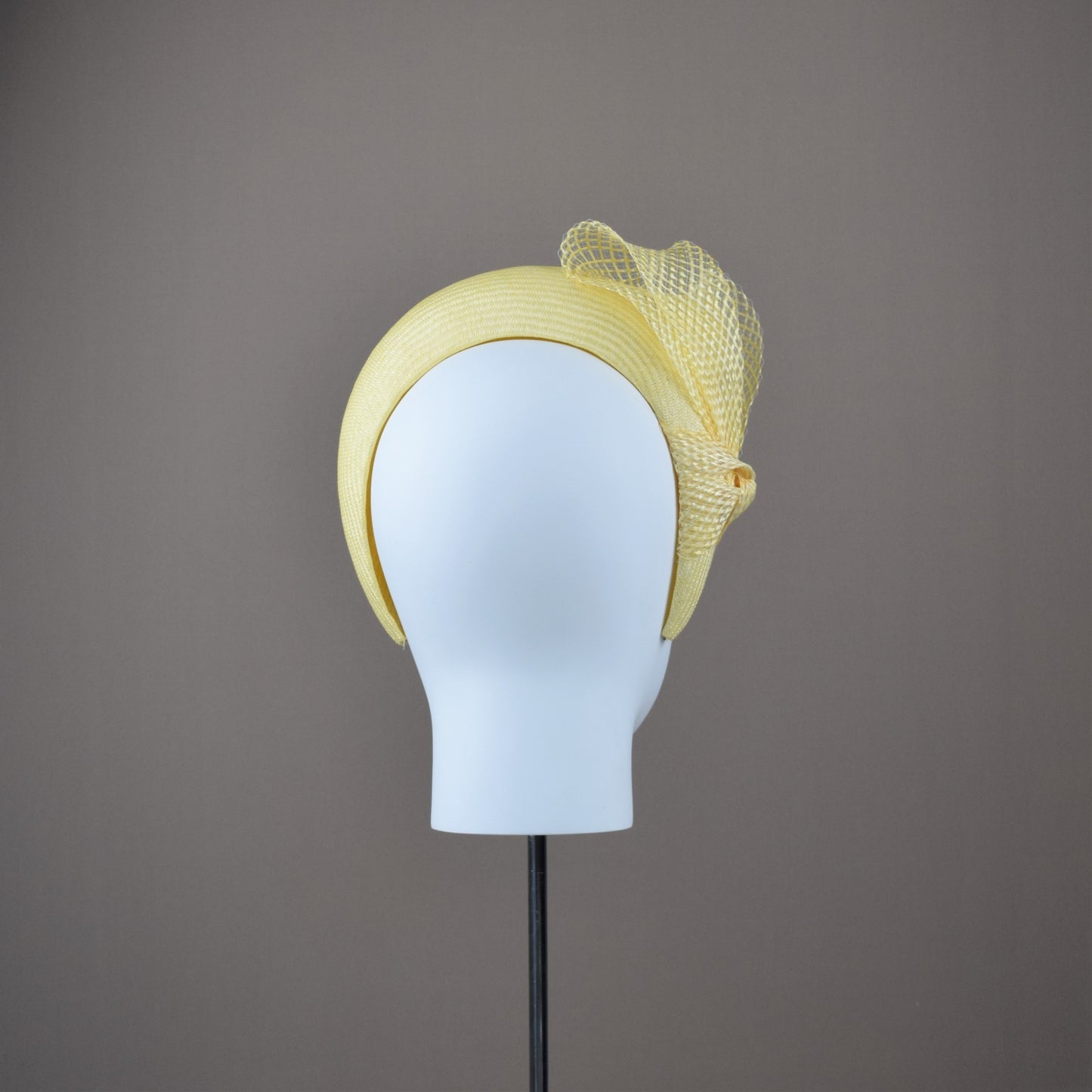 Primrose Yellow Straw Wedding Guest Headband