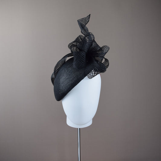 Black Straw Duchess Style Hat