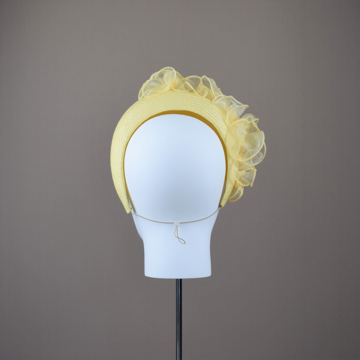 Primrose Yellow Straw Wedding Guest Headband