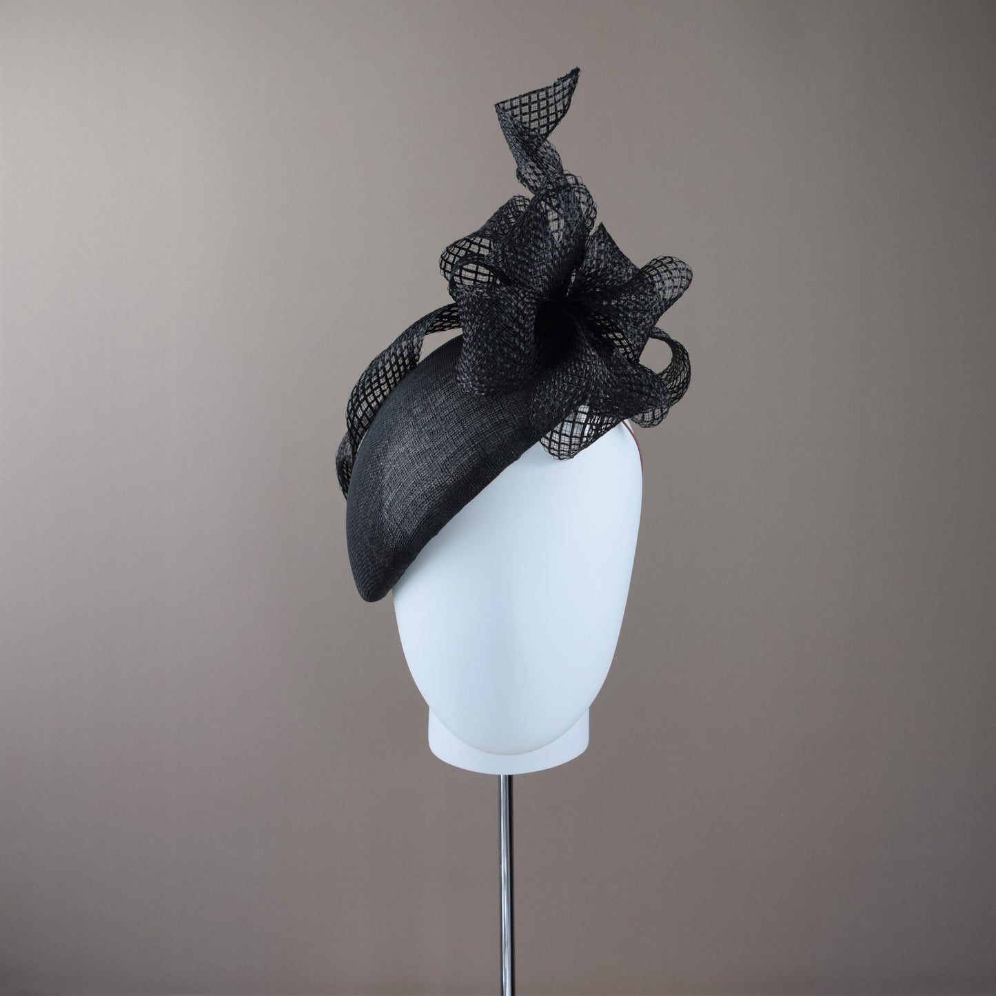 Black Straw Duchess Style Hat