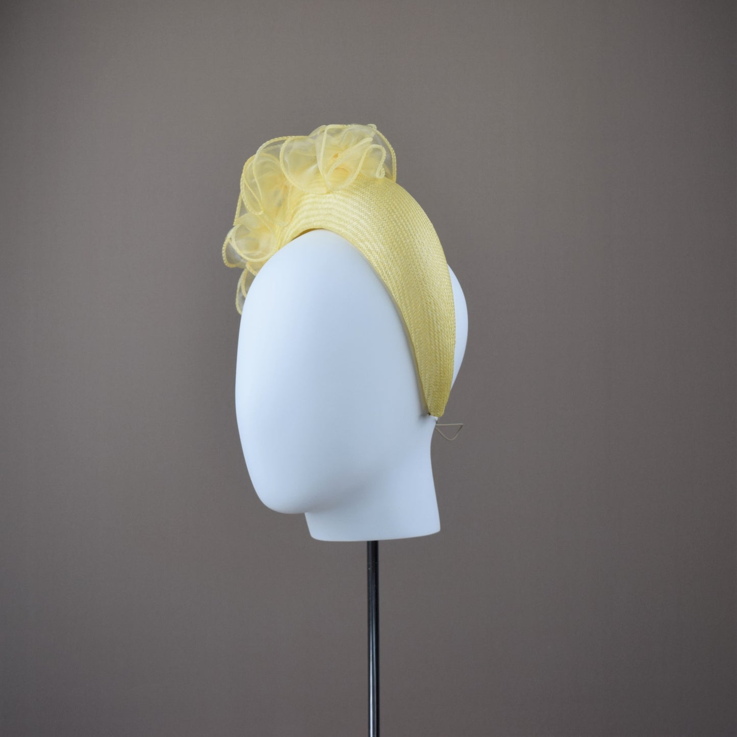 Primrose Yellow Straw Wedding Guest Headband