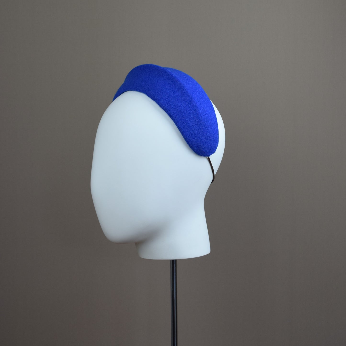 Royal Blue Wool Crepe with Bow Wedding Guest Headband