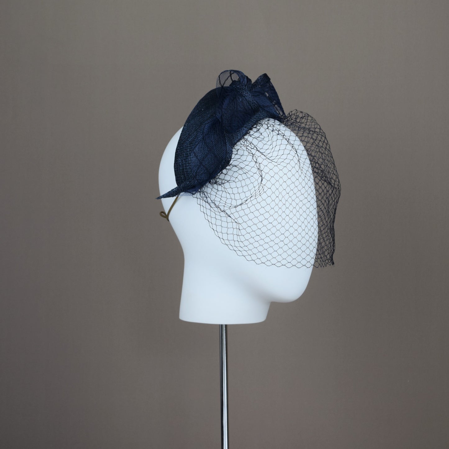 Dark Navy Straw Wedding Headband