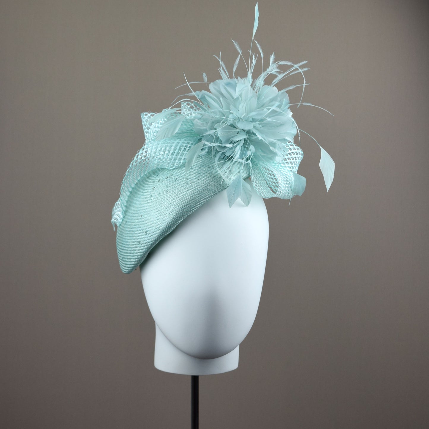 Mint Green Straw Duchess Style Hat