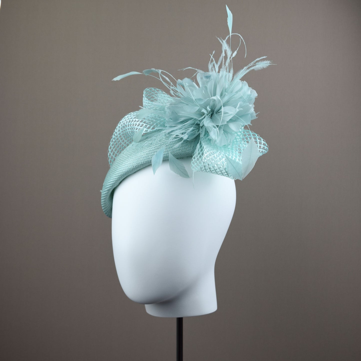 Mint Green Straw Duchess Style Hat