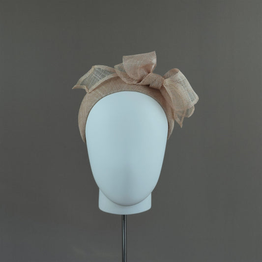 Natural Peachy Straw Wedding Guest Headband