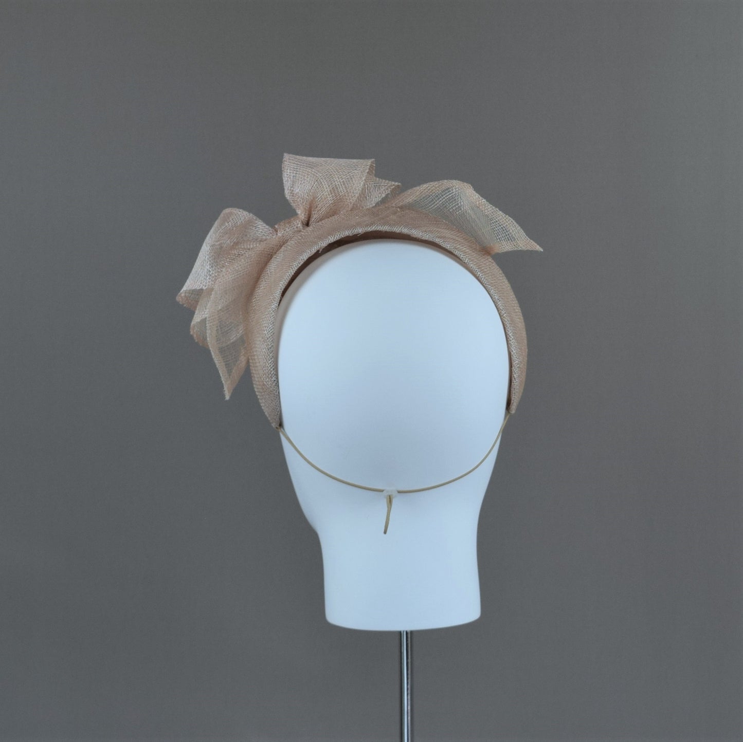 Natural Peachy Straw Wedding Guest Headband