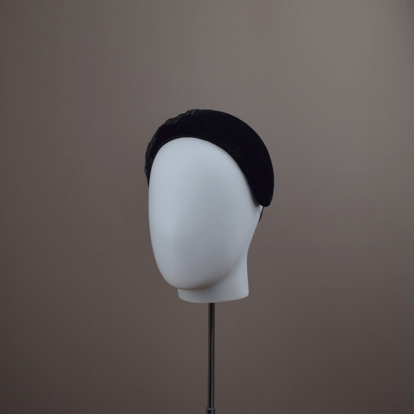 Black Silk Velvet Headband