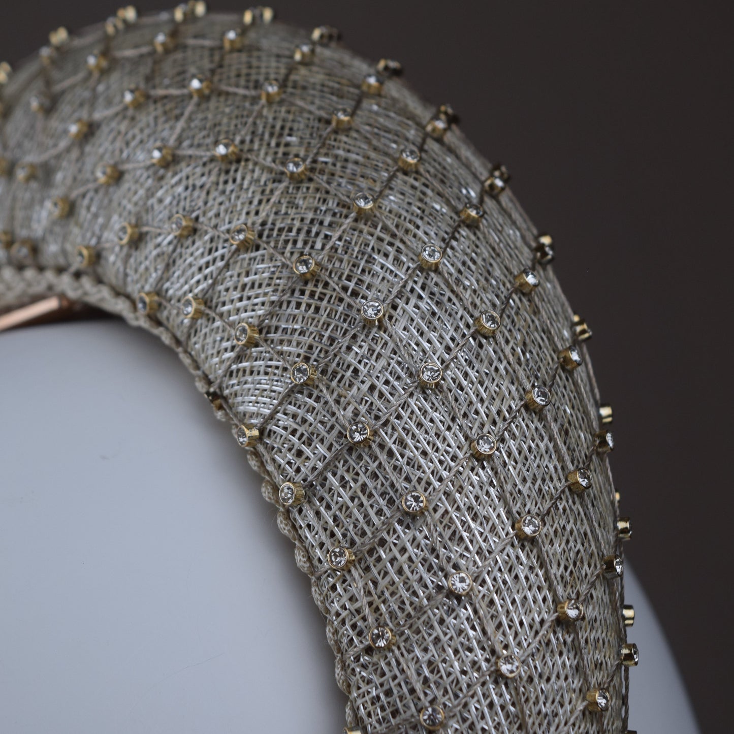 White Gold Diamante  Headband