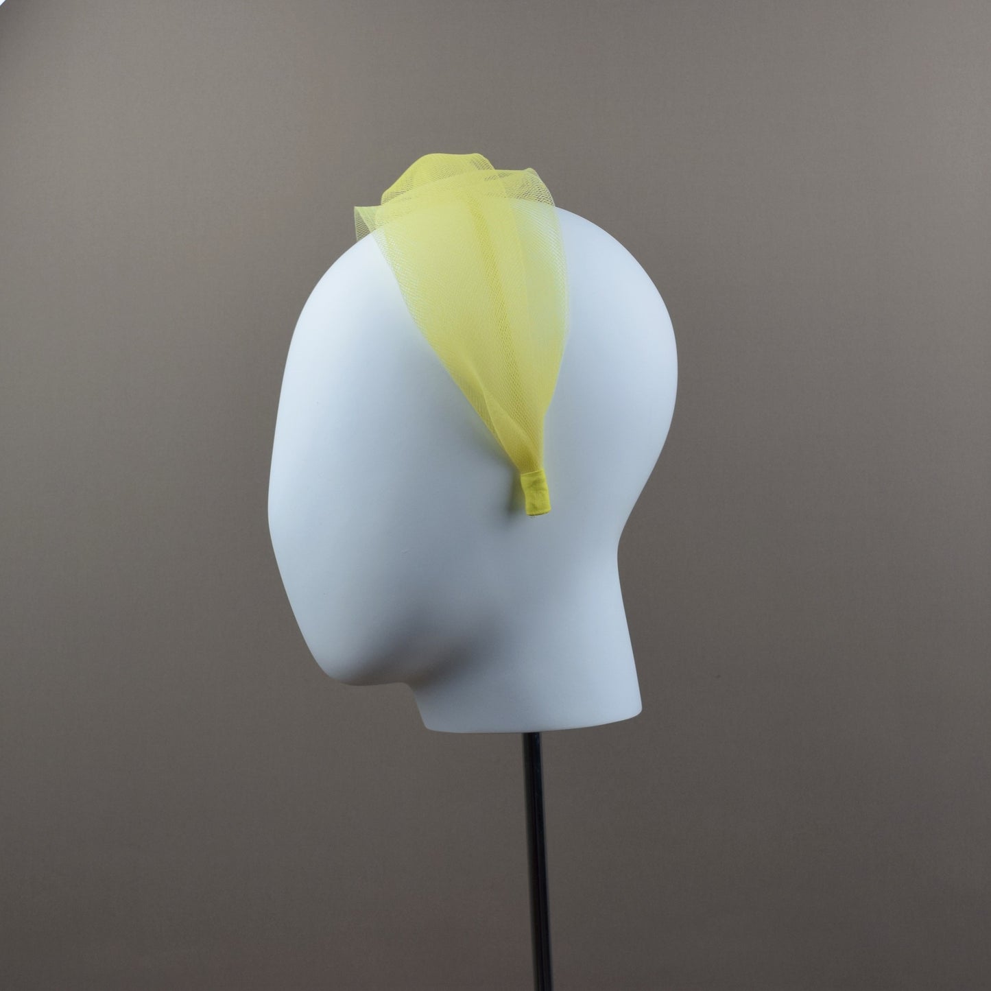 Lemon Yellow Mesh Wedding Guest Headband