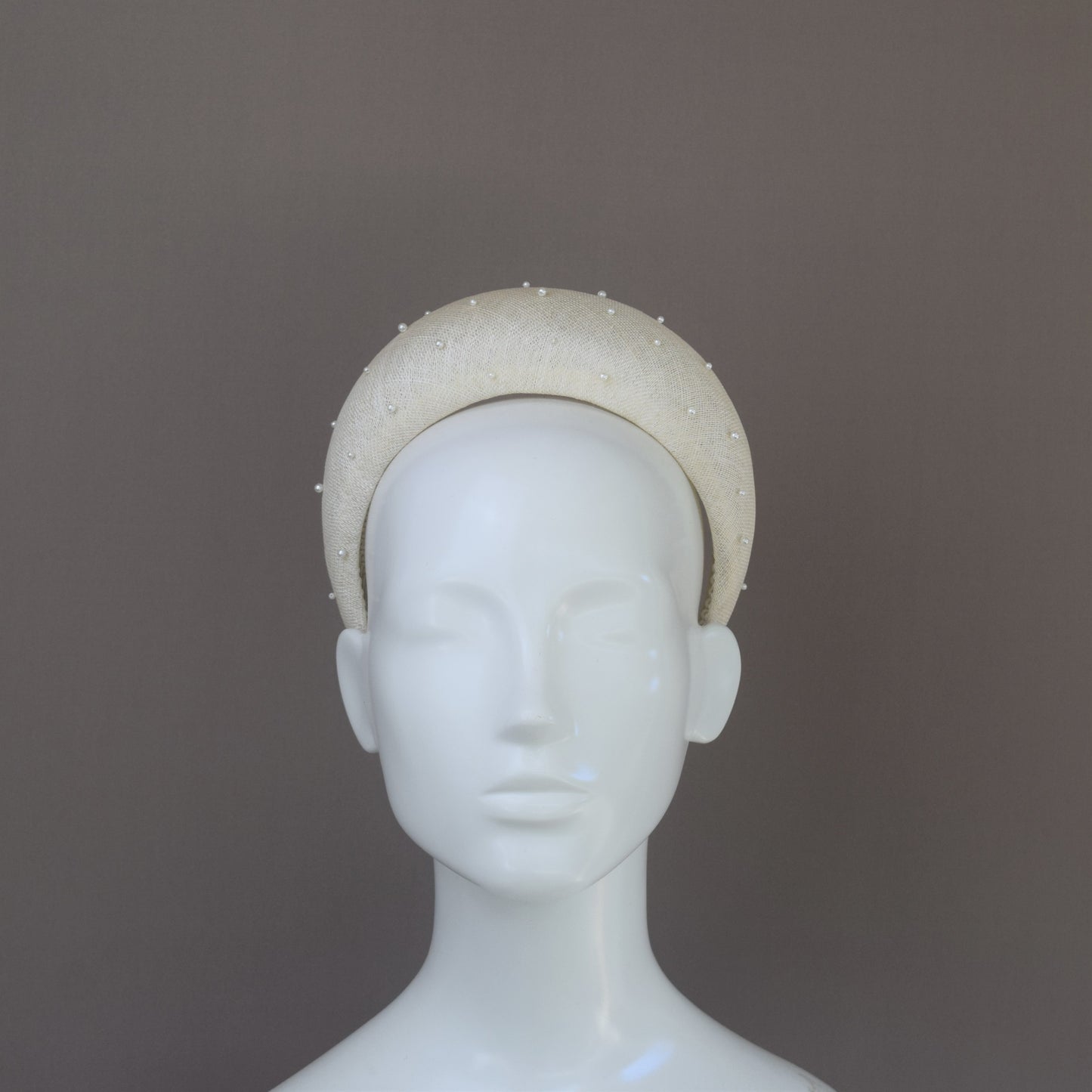 Pearl studded Straw Bridal Headband