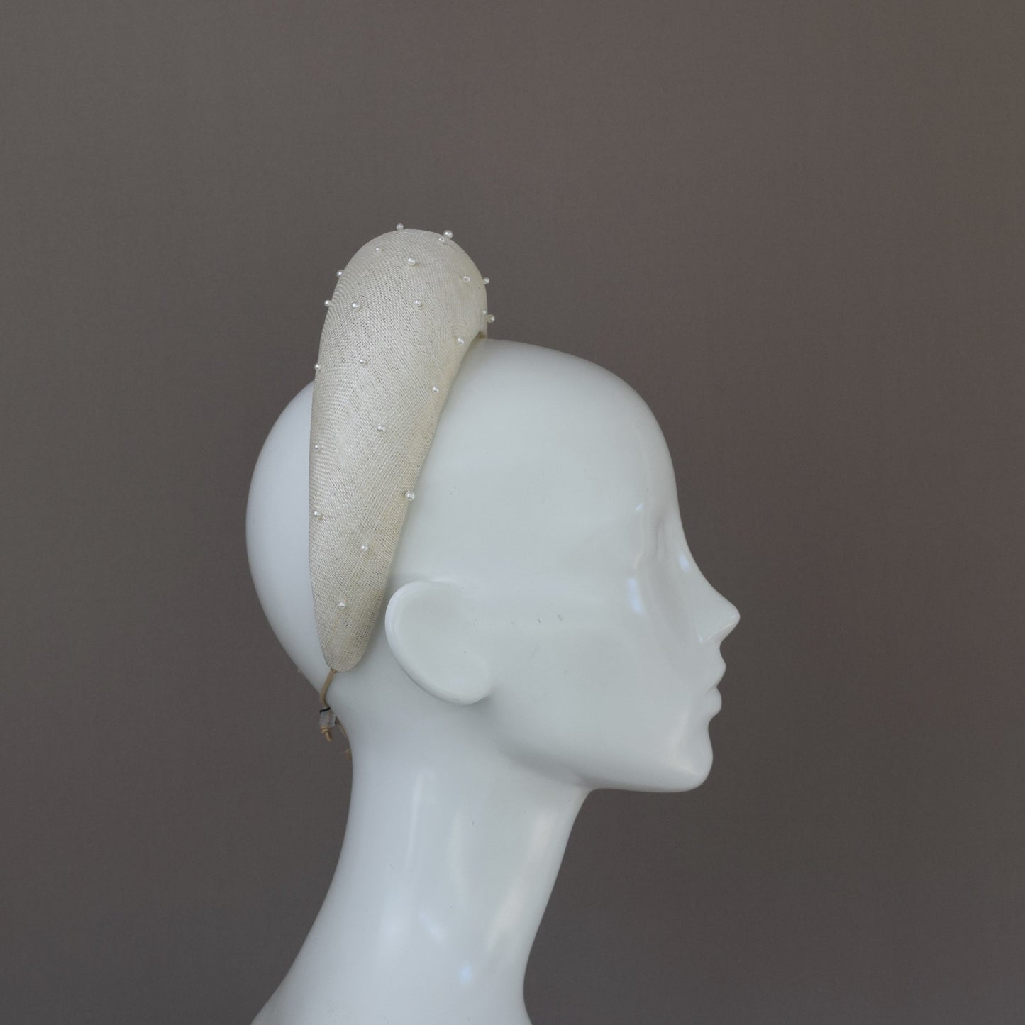 Pearl studded Straw Bridal Headband