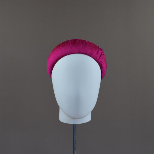 Raw Silk Hot Pink Headband