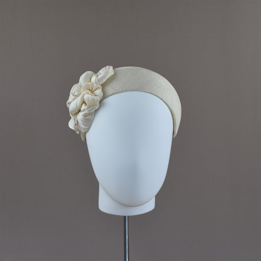 Rich Ivory Straw Bridal Headband