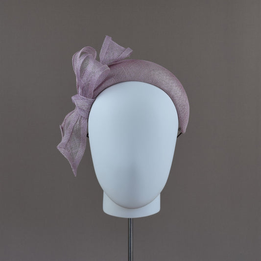 Mauve Straw Wedding Guest Headband