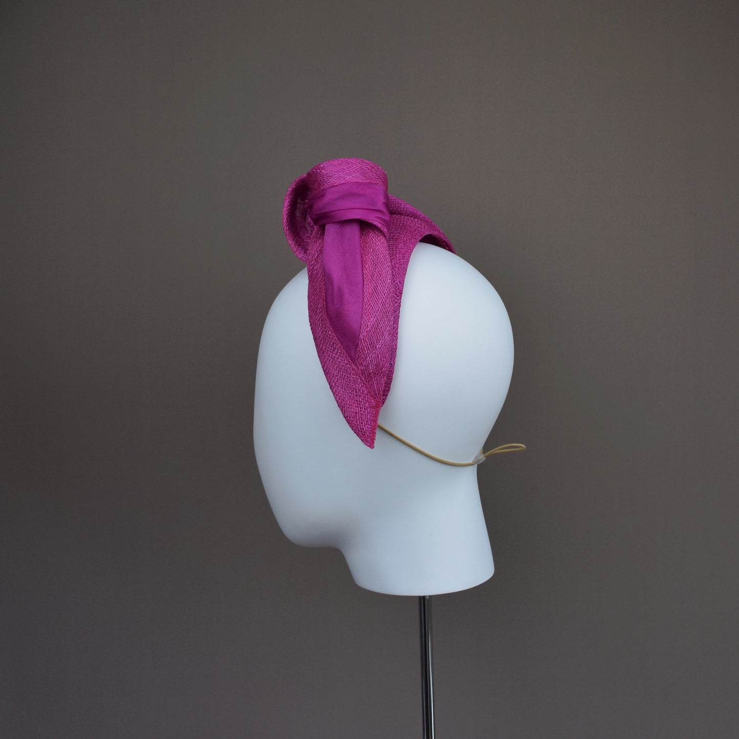 Magenta Pink Straw Turban Headband