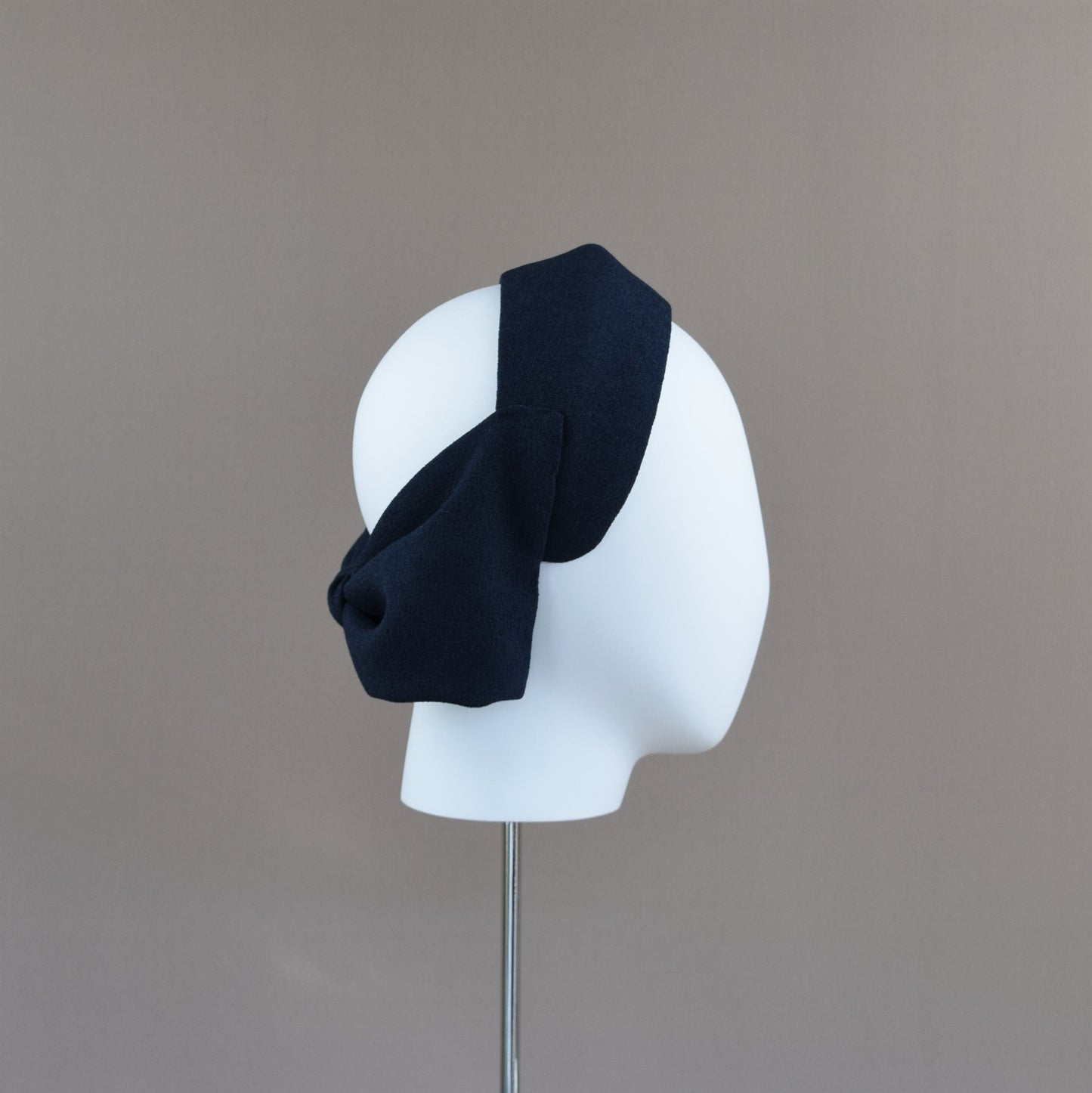 Navy Crepe with Large Bow Wedding Guest Headband