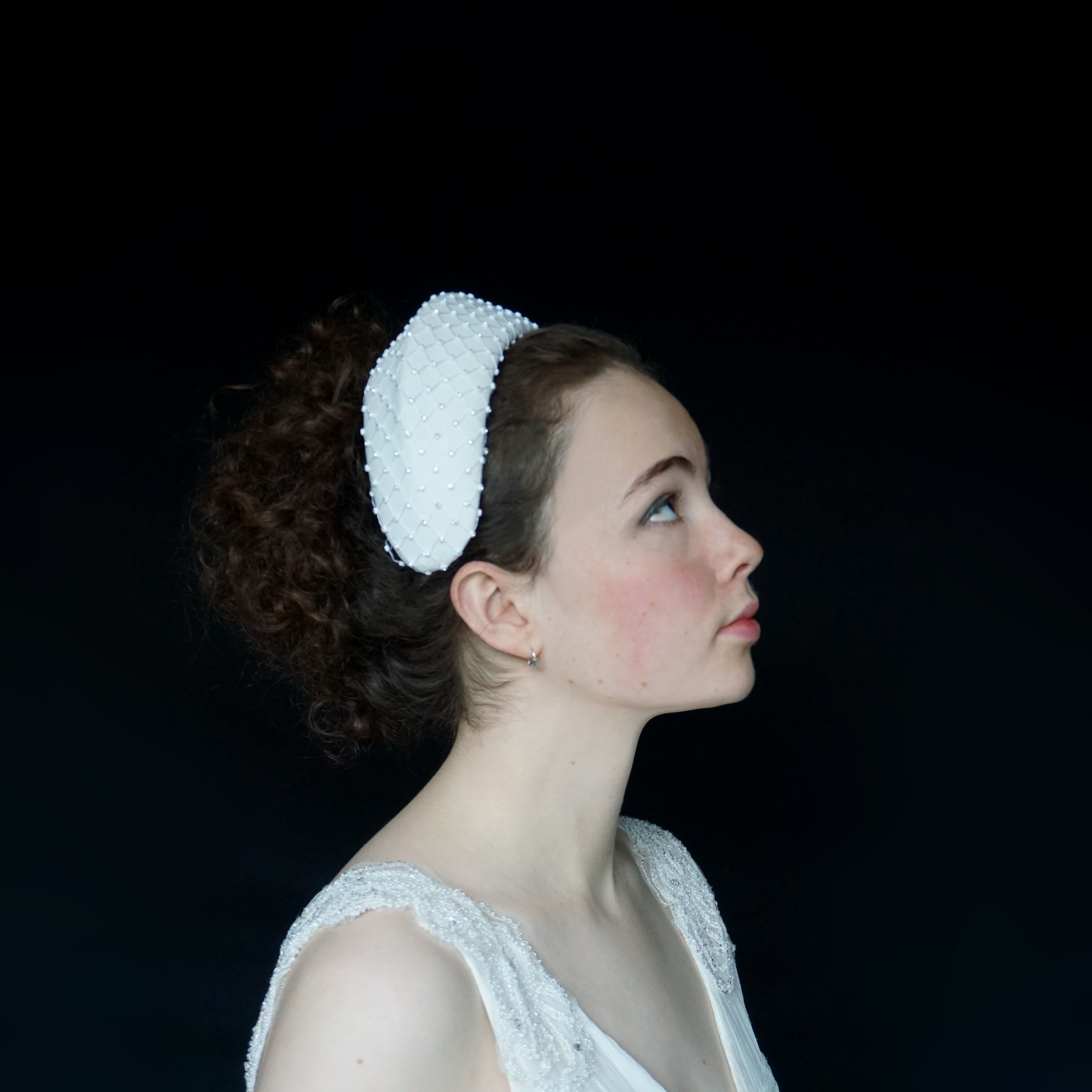 Ivory Crepe Diamonte Bridal Headband